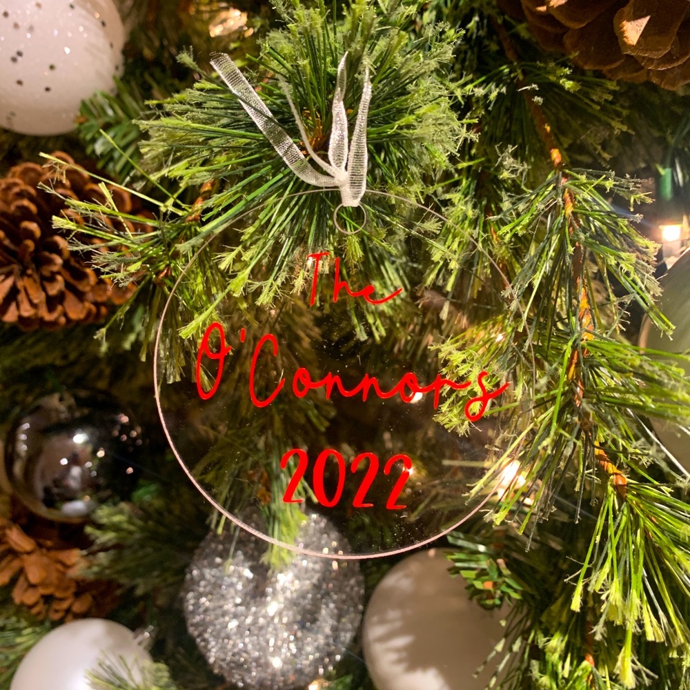 Family name Christmas Ornament